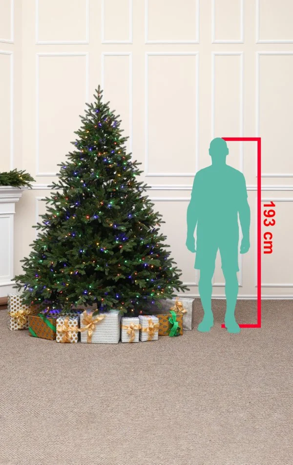 Brad artificial de lux Full 3D-750 Duala LED-240 cm Alpine Fraser-Redat la scară reală