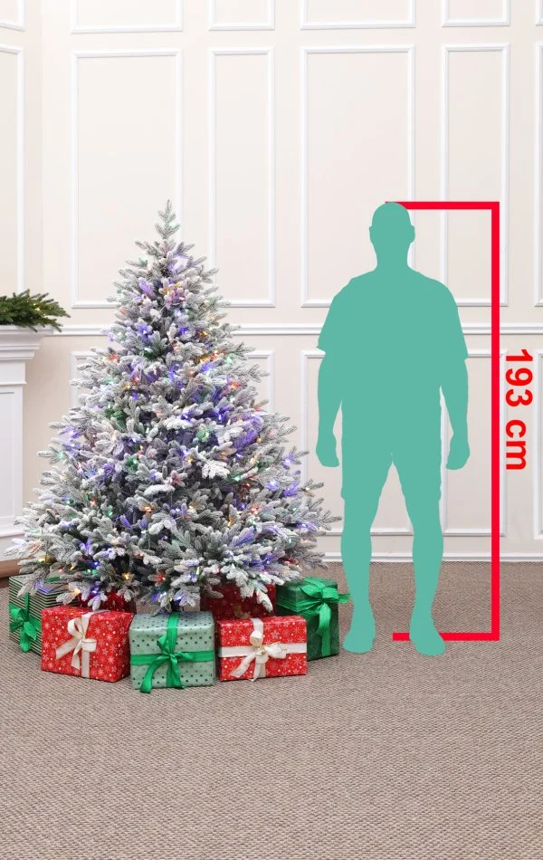 Weihnachtsbaum mit Schnee 450 Dual Led-180 cm Alpine Fraser Snowy 