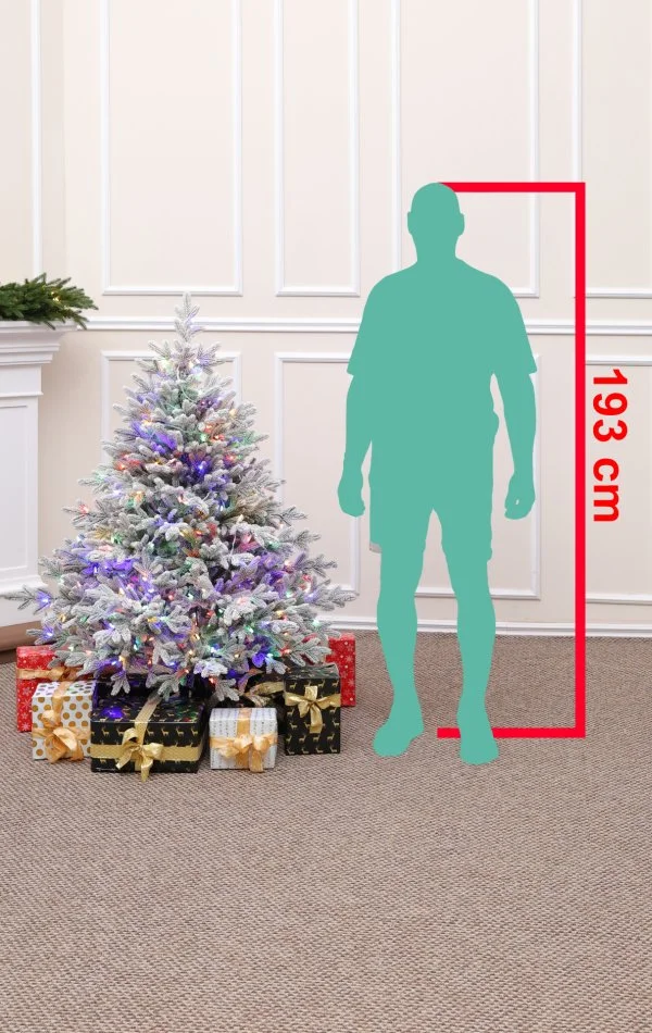 Weihnachtsbaum mit Schnee 300 Dual Led-150 cm Alpine Fraser Snowy
