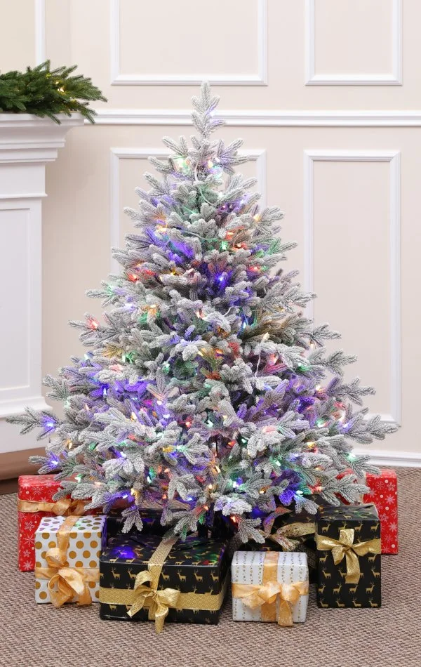Weihnachtsbaum mit Schnee 300 Dual Led-150 cm Alpine Fraser Snowy