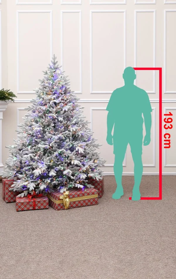 Weihnachtsbaum mit Schnee 550 Dual Led-210 cm Alpine Fraser Snowy