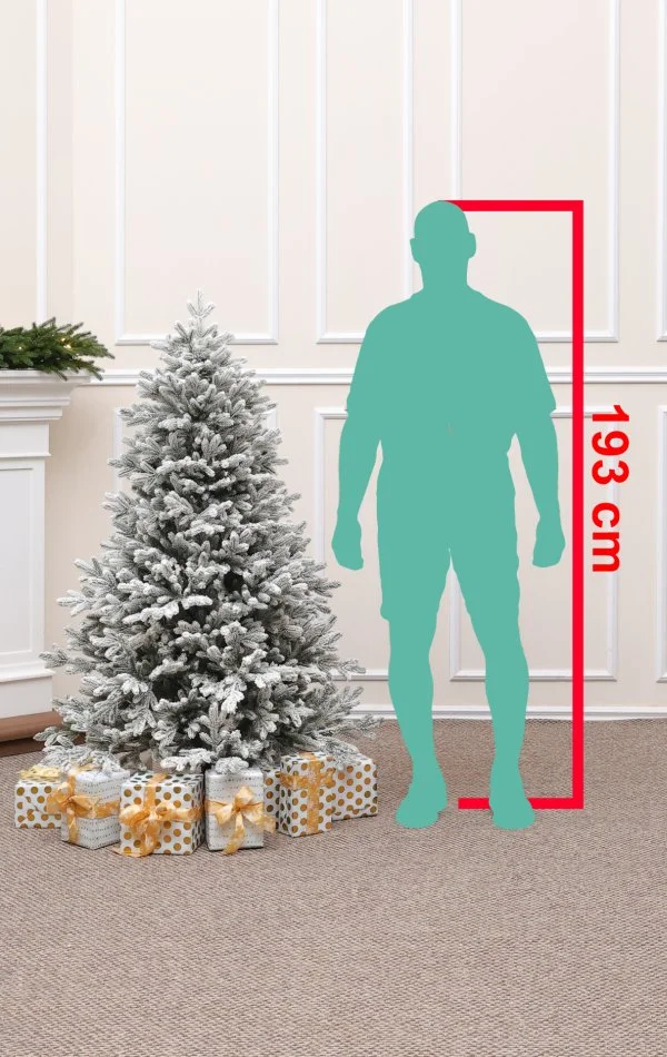 Spritzguss Weihnachtsbaum mit Schnee 150 cm-Balam Fir Snowy