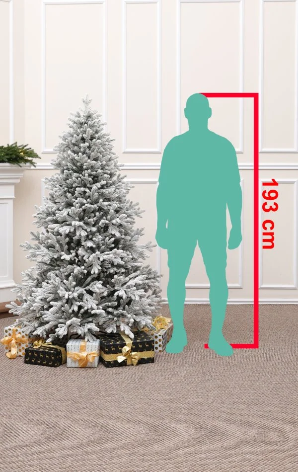 Spritzguss Weihnachtsbaum mit Schnee 180 cm-Balsam Fir Snowy