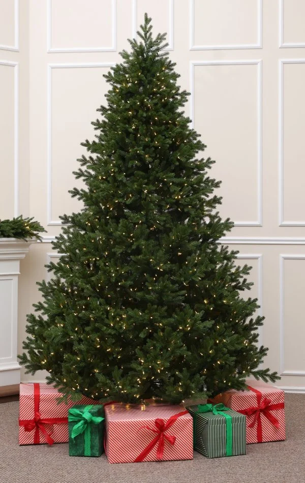 Brad artificial de lux cu ace 300 cm, Full 3D Grandis Fir cu iluminare 1850 LED-elegantă naturală cu lumini