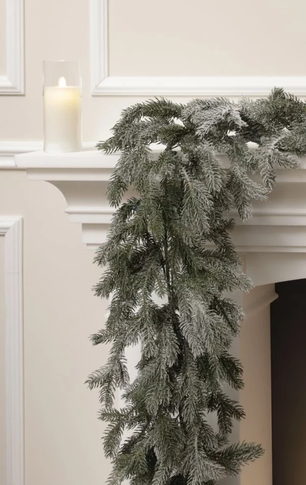 Weihnachtsgirlande mit Schnee 270 cm-White Angel