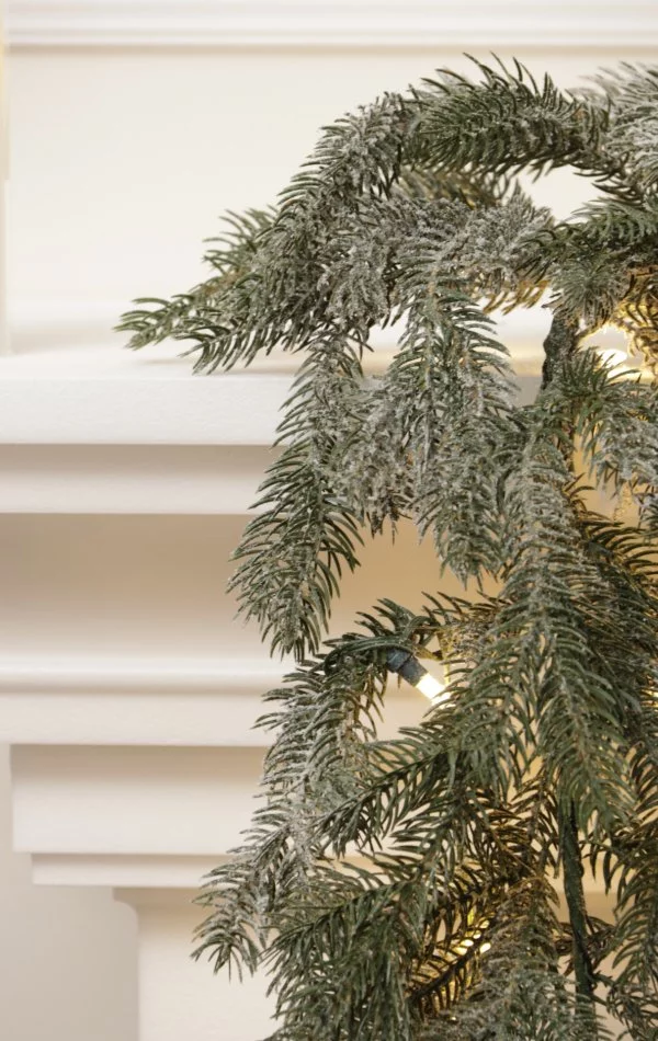 Weihnachtsgirlande mit Schnee 50 LED 270 cm–White Angel