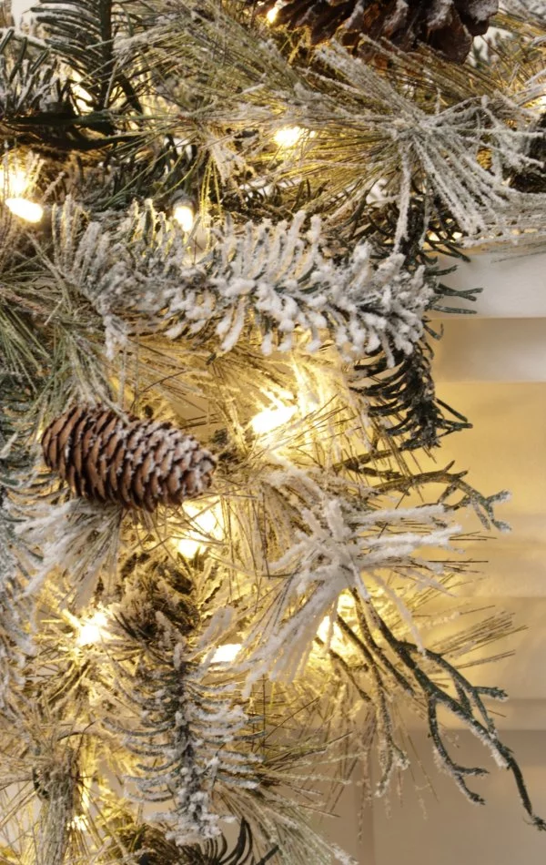 Weihnachtsgirlande mit Schnee 100 LED-270 cm-Winter Dreams