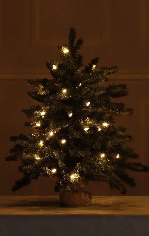 Künstlicher Weihnachtsbaum im Topf 30 LED-68 cm-Sherwood Spruce