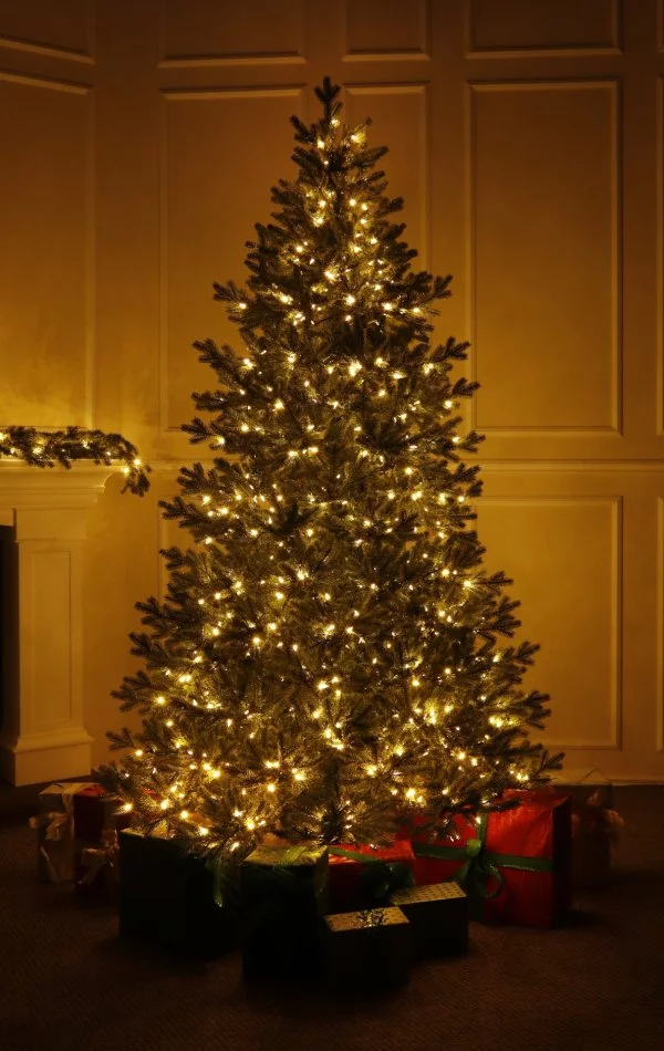 Brad artificial Full 3D-260 cm-800 LED alb cald, atmosferă festivă impunătoare-Sherwood Spruce
