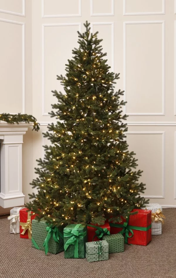Brad artificial Full 3D-260 cm-800 LED alb cald, atmosferă festivă impunătoare-Sherwood Spruce
