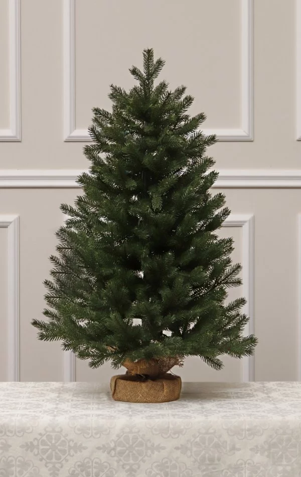 Weihnachtsbaum im Topf-90cm-100% Spritzguss Nadeln-Sherwood Spruce
