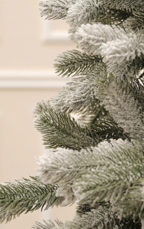 Künstlicher Weihnachtsbaum im Topf mit Schnee 90 cm-50 LED-100% Spritzguss Nadeln- White Angel