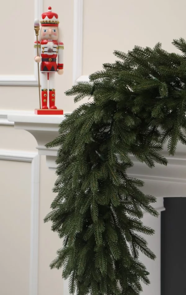 Weihnachtsgirlande 270 cm-extra dicht und breit-Holly Jolly