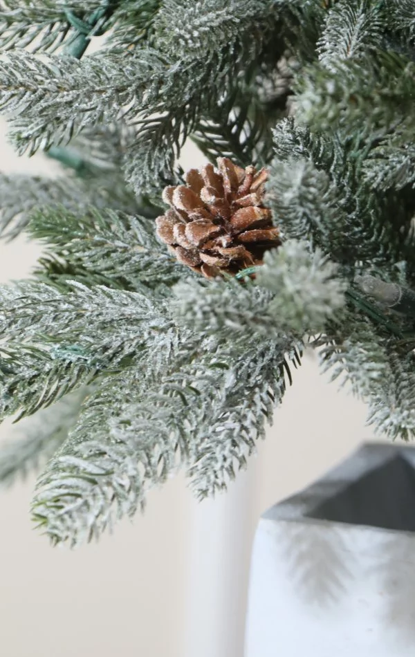 Weihnachtsbaum im Topf 150 LED-122 cm Aspen Fir mit Schnee