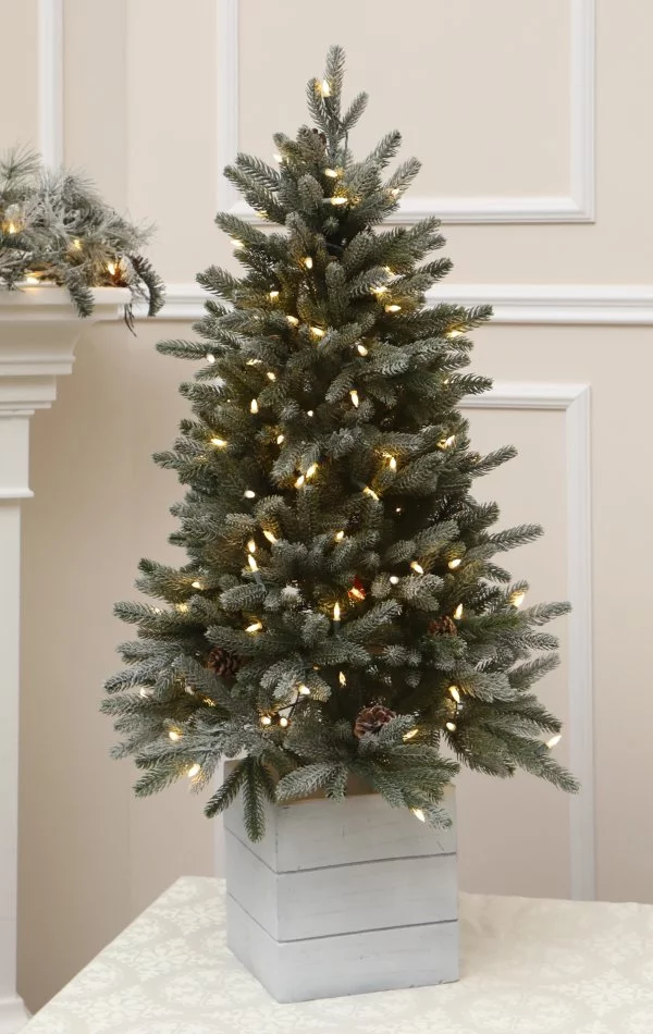 Weihnachtsbaum im Topf 150 LED-122 cm Aspen Fir mit Schnee